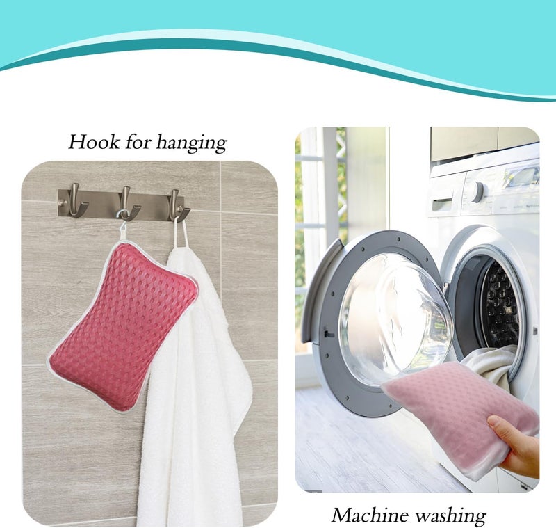 Rasenoo Bath Pillows for tub,Home Spa Pillows for Bathtub, Hot Tub,Head and Neck Support with 2 Strong Suction Cups,Pink - Image 5